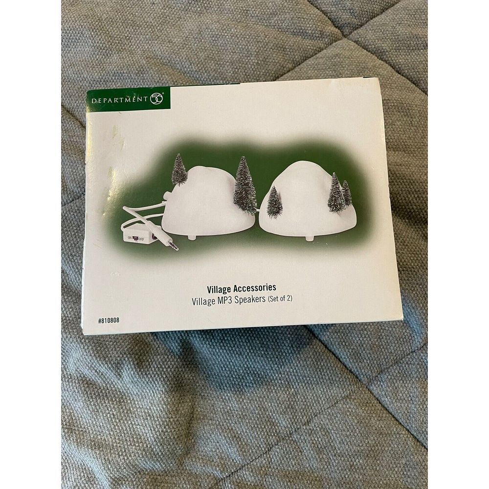 New DEPT 56 GENERAL VILLAGE Accessories‎ VILLAGE MP3 SPEAKERS NIB Sealed